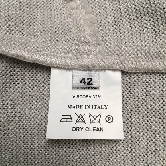 (SOLD) Knitted linen-blend jacket, oatmeal, IT42, NWT - Picture 6 of 6